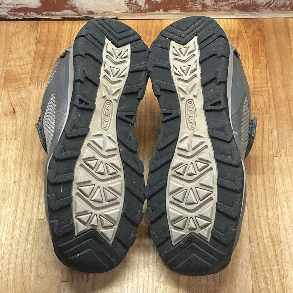 KEEN Kids Grey Aqua Waterproof Hiking Shoes Sneakers 1028014 US 13 EU 31